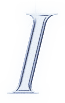 Dreamy Chrome Letter I Type Sticker