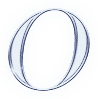 Dreamy Chrome Letter O Type Sticker