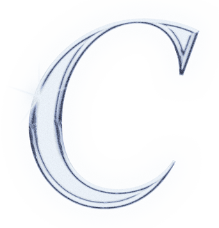 Dreamy Chrome Letter C Type Sticker