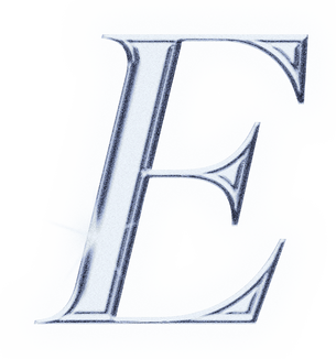 Dreamy Chrome Letter E Type Sticker